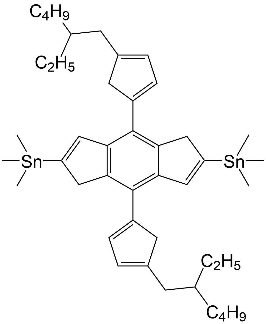 2,6-二(三甲基锡)-4,8-二(5-(2-乙基己基)噻吩基-2-)-苯并二噻吩/1352642-37-5